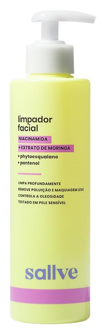 Gel de Limpeza Faciall Sallve com Niacinamida 300ml