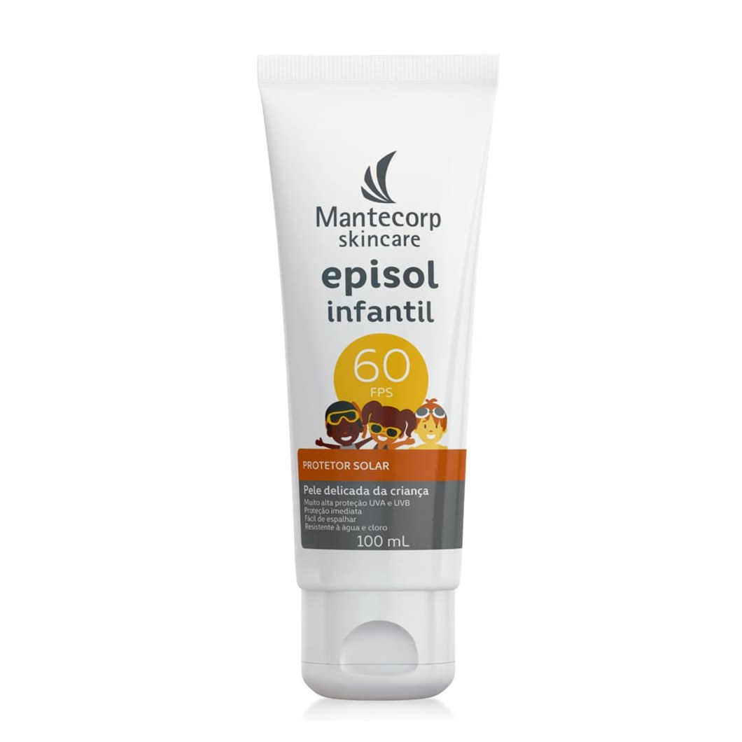Protetor Solar Episol Infantil FPS60 Resistente à Água 100ml