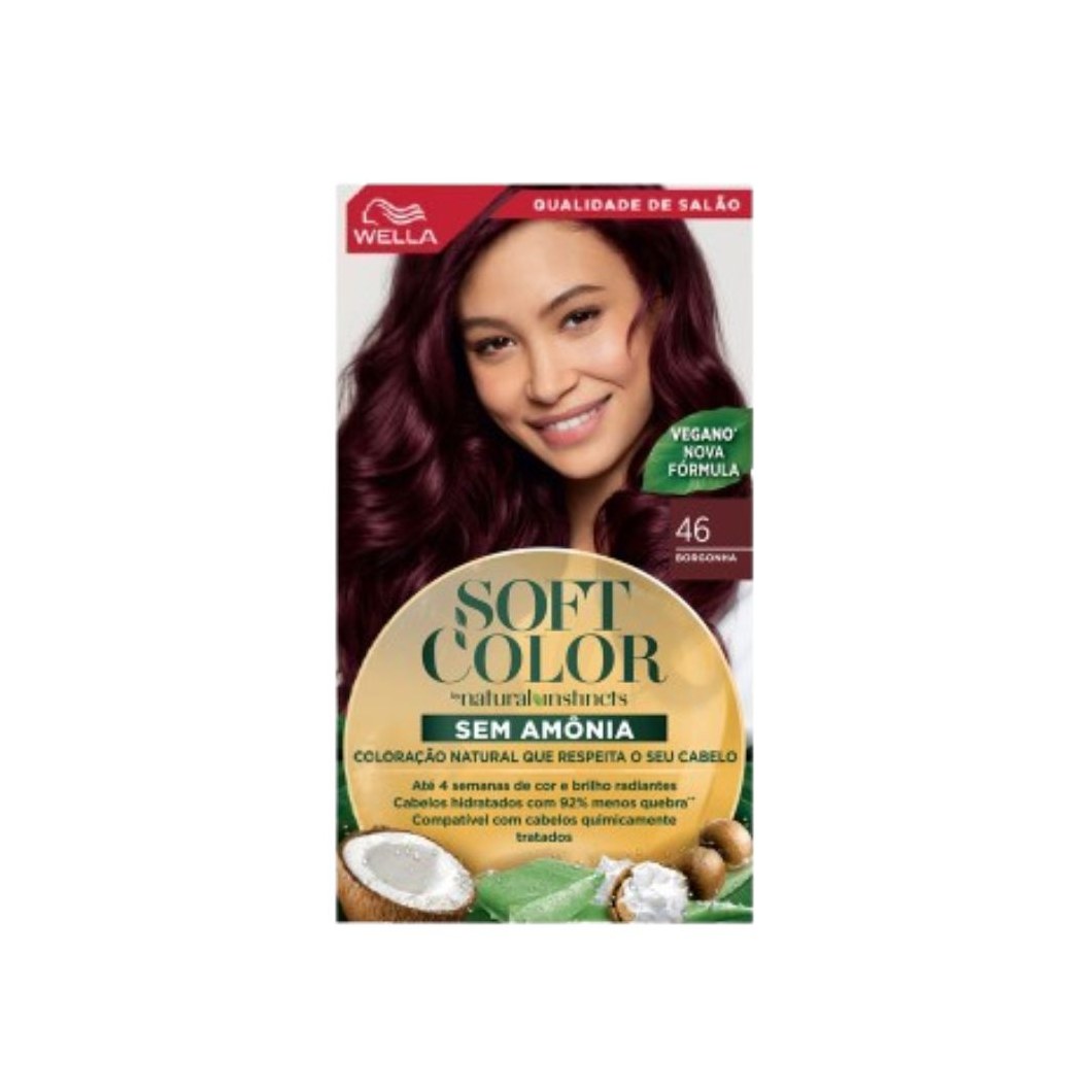 Tintura Wella Soft Color 46 Borgonha Com 1 Unidade