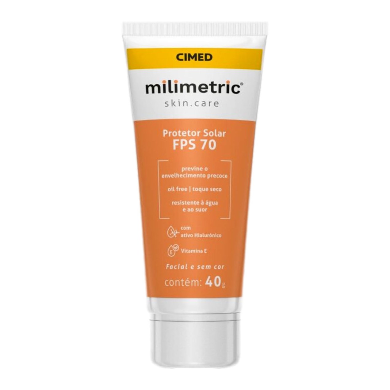 Protetor Solar Facial Milimetric Toque Seco FPS70 40g
