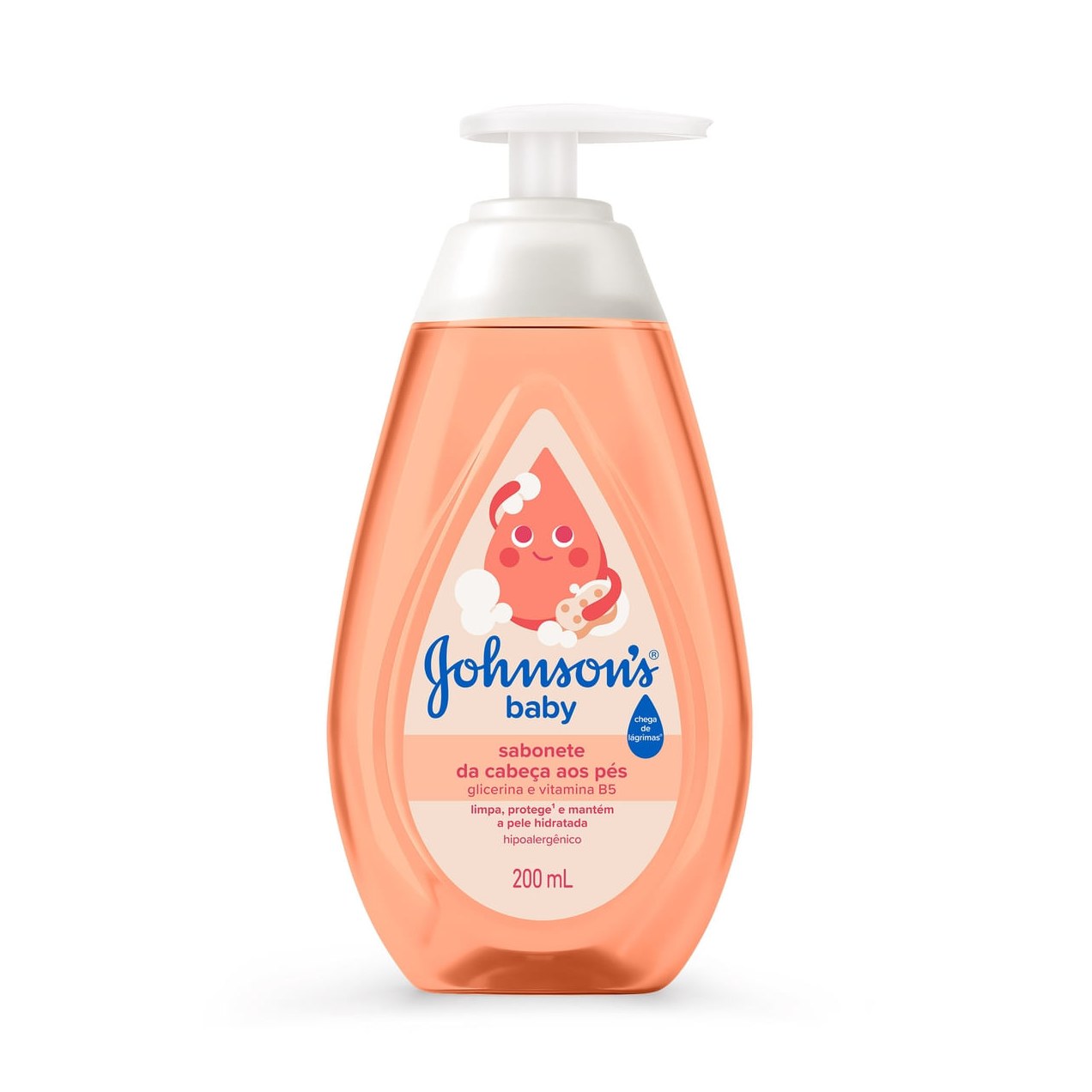 Sabonete Líquido Infantil Johnson's Baby Glicerina da Cabeça aos Pés 200ml