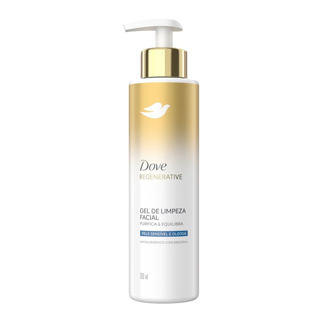 Gel de Limpeza Facial Dove Regenerative Purifica e Equilibra 300ml