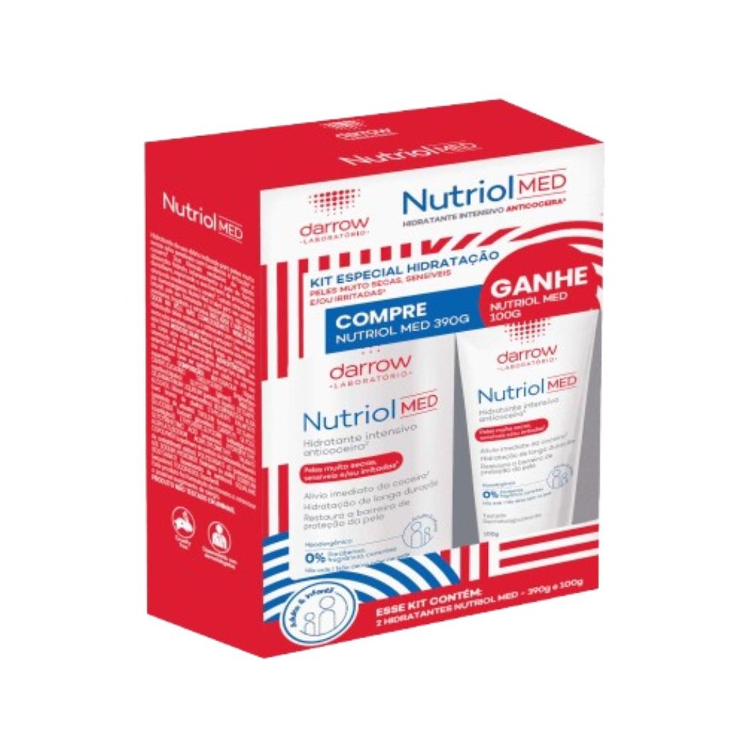Kit Loção Hidratante Darrow Nutriol Med Corporal 390g 1 Unidade + Loção Hidratante Darrow Nutriol Med 100g Corporal 1 Unidade