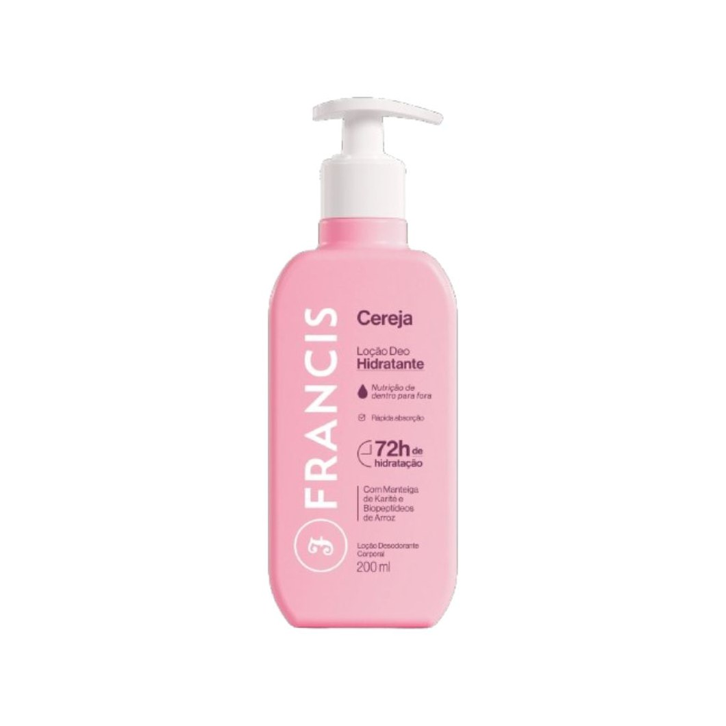 Loção Corporal Francis Cereja Deo-Hidratante 200ml