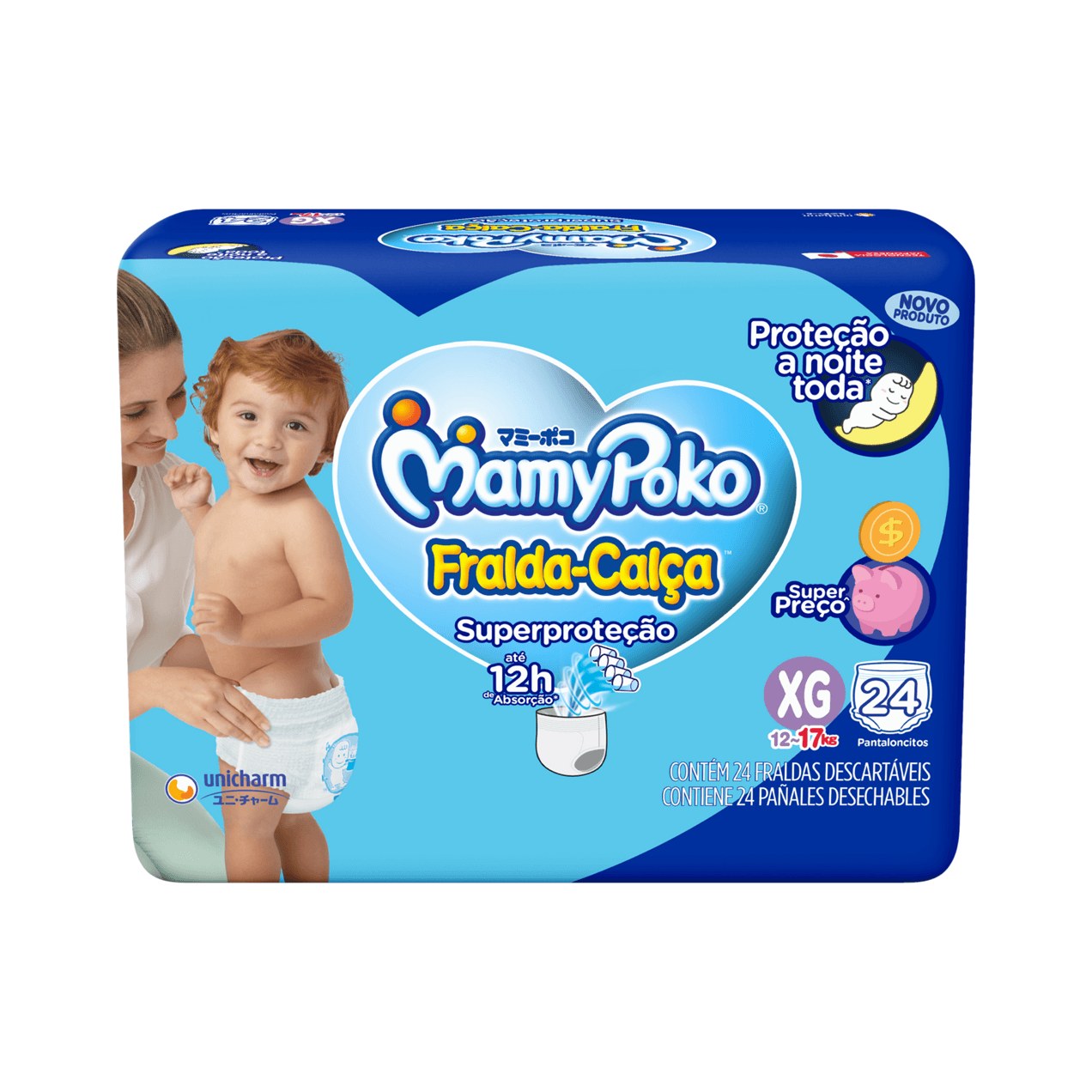 Fralda-Calça MamyPoko Superproteção XG 24 Unidades