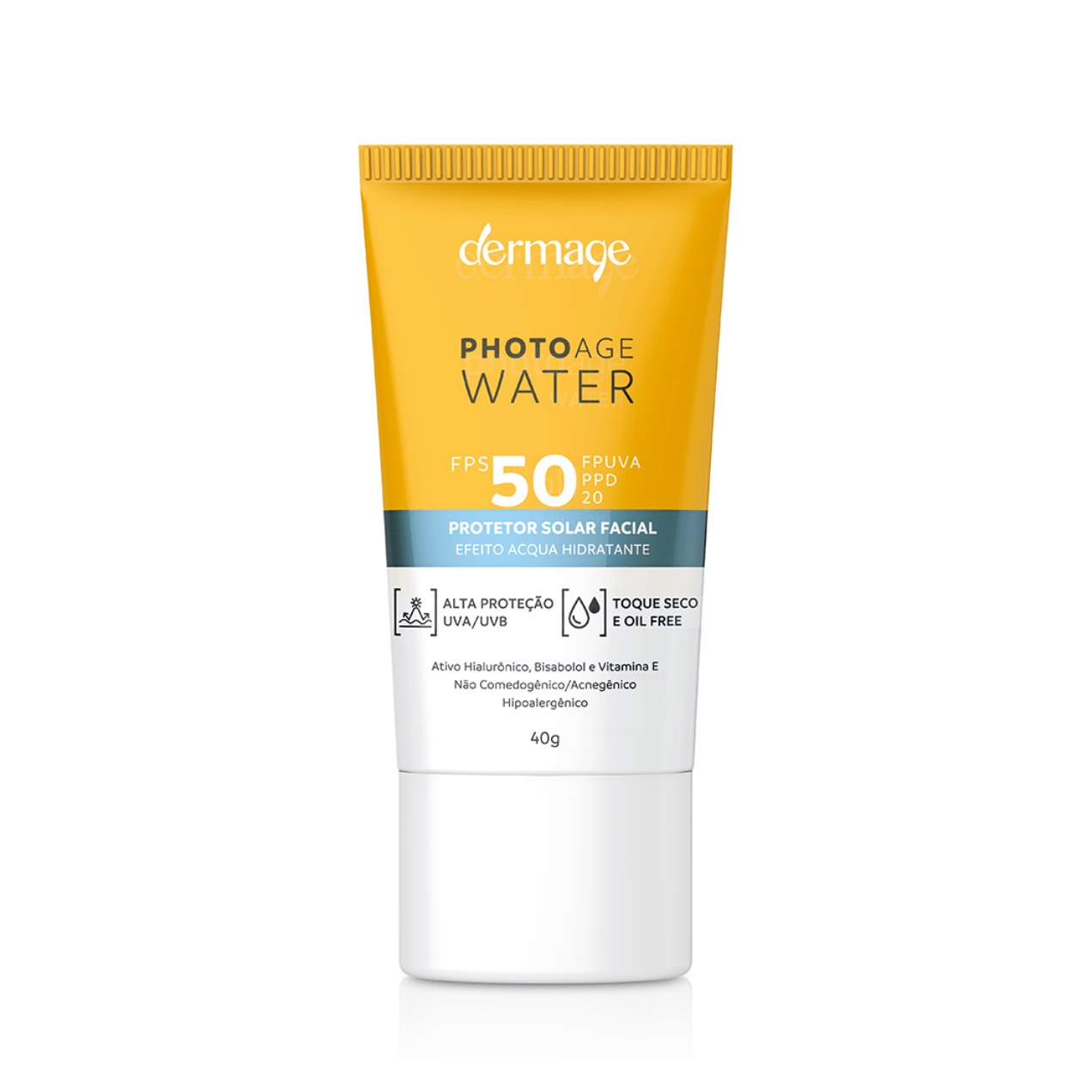 Protetor Solar Facial Dermage Photoage Water Toque Seco FPS50 40g