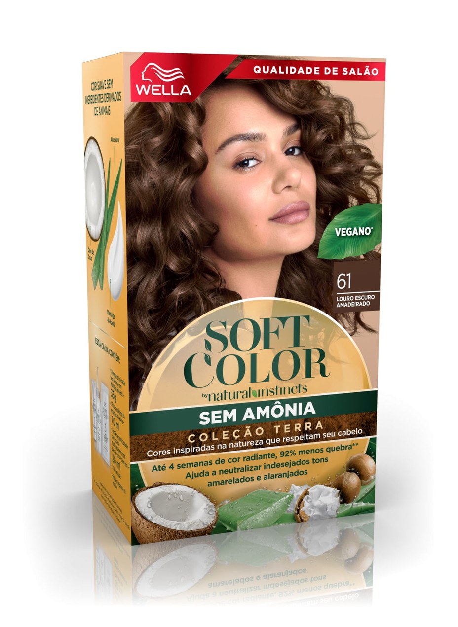 Tinta Soft Color Louro Escuro Amadeirado 61