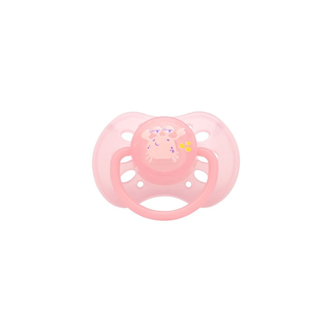 Chupeta Lolly Kinddy Oceano Ortodôntica +6 meses Silicone Rosa Tamanho 2 1 Unidade