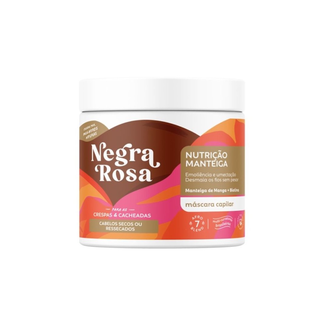 Máscara De Tratamento Negra Rosa Nutrição Manteiga 500g