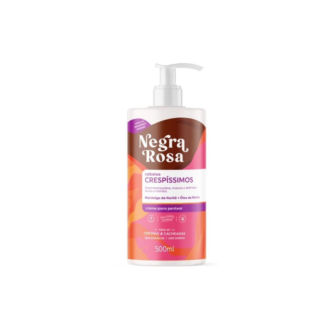 Creme Para Pentear Negra Rosa Cabelos Crespíssimos 500ml