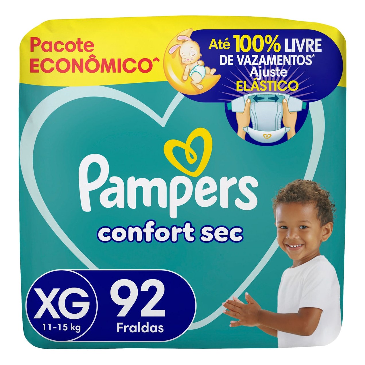 Fralda Pampers Confort Sec XG 92 Unidades