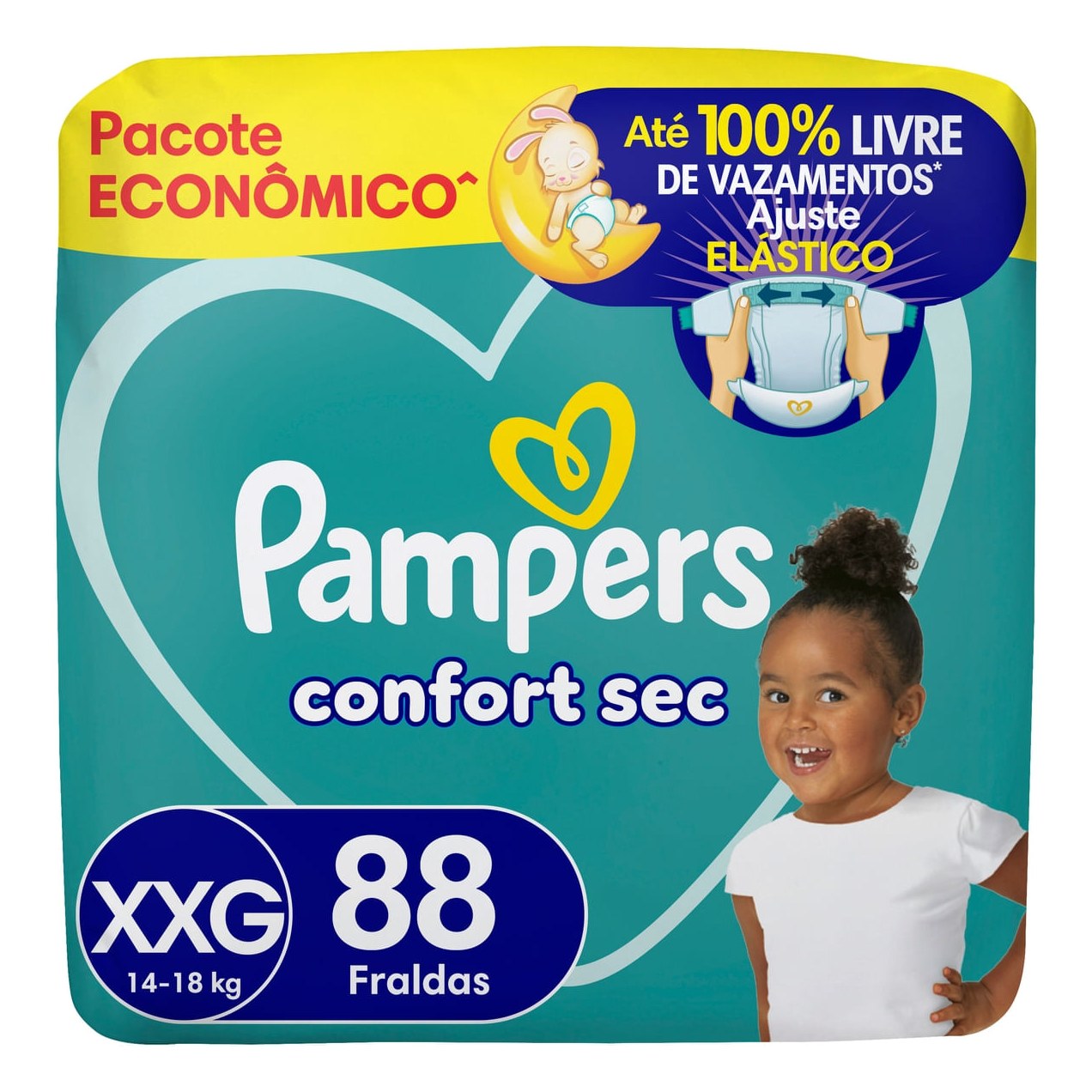 Fralda Pampers Confort Sec XXG 88 Unidades