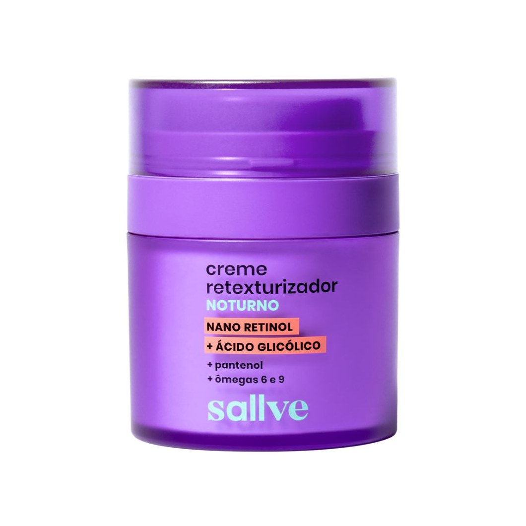 Creme Sallve Retexturizador Noturno Com Nano Retinol 30g