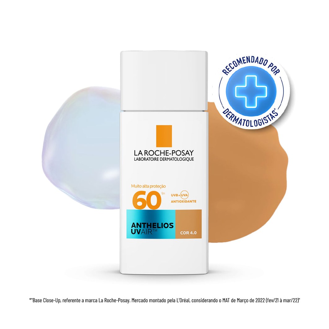 Protetor Solar Facial Anthelios Uvair Cor 4.0 Fps60 45ml