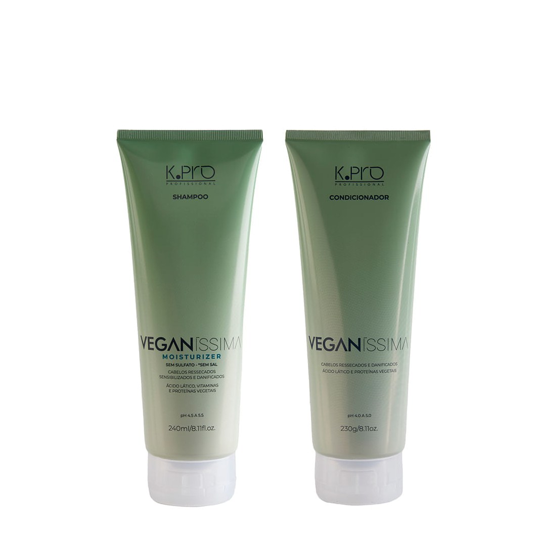 Kit K-Pro Profissional Veganissima - Shampoo 240ml + Condicionador 230g