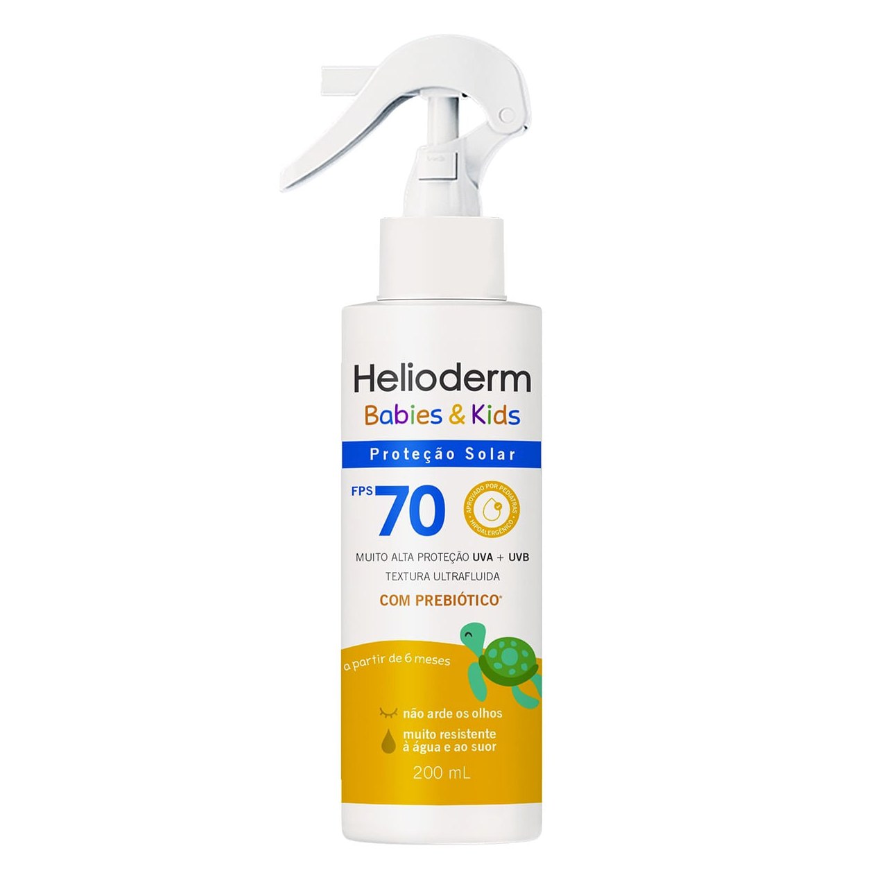 Protetor Solar Helioderm Fps70 Kids Babies Spray 200ml