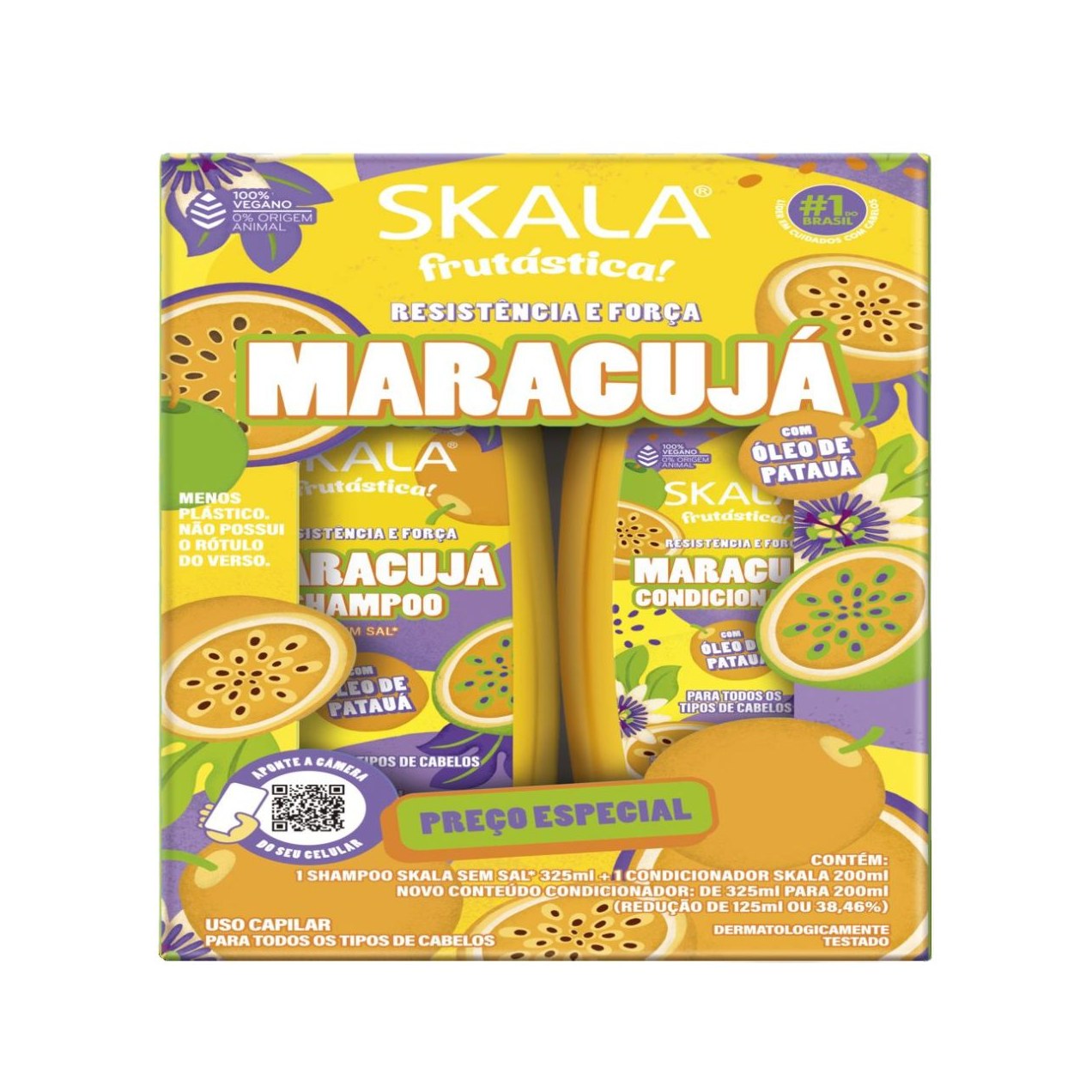 Kit Skala Maracuja Shampoo 325ml + Condicionador 200ml