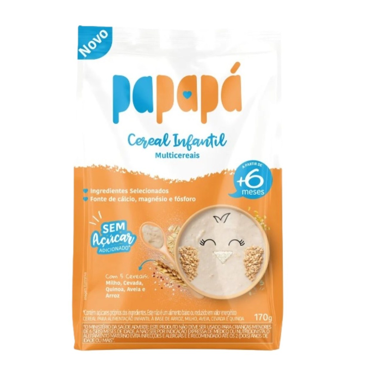 Cereal Infantil Papapá Multicereais Sem Açúcar 170g