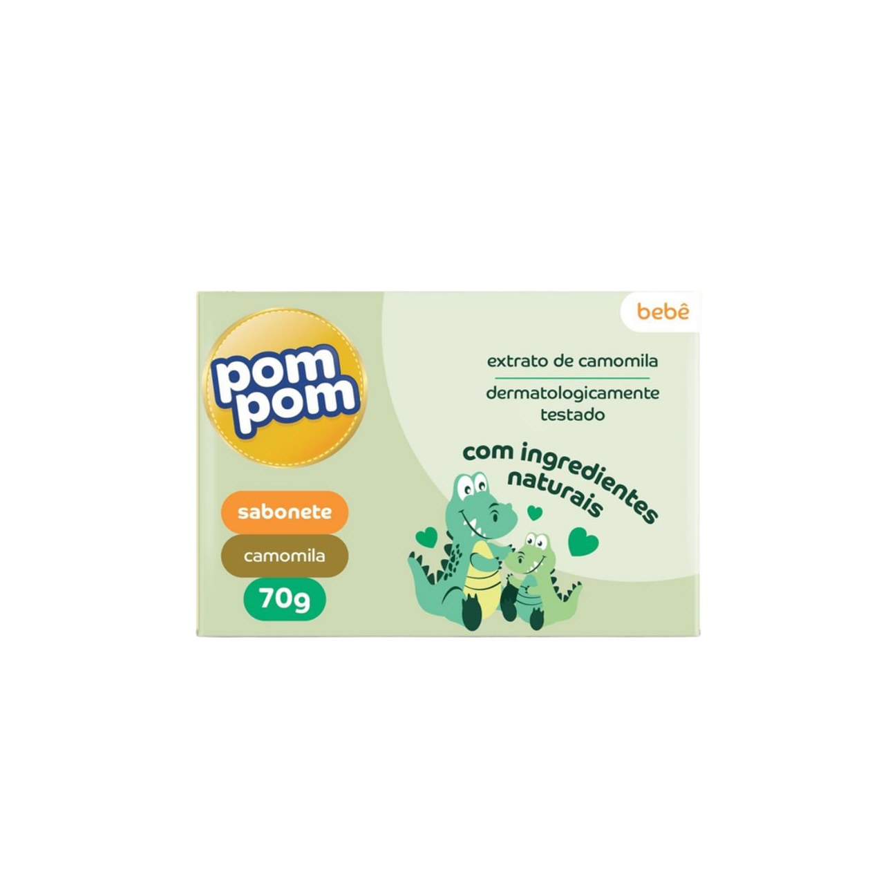 Sabonete Em Barra Infantil Pom Pom Camomila E Erva Cidreira 70g