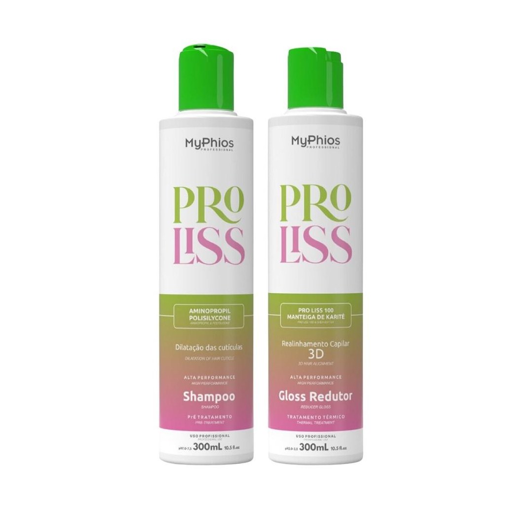 MyPhios - ProLiss Shampoo e Gloss Redutor - Realinhamento Capilar - 300ml