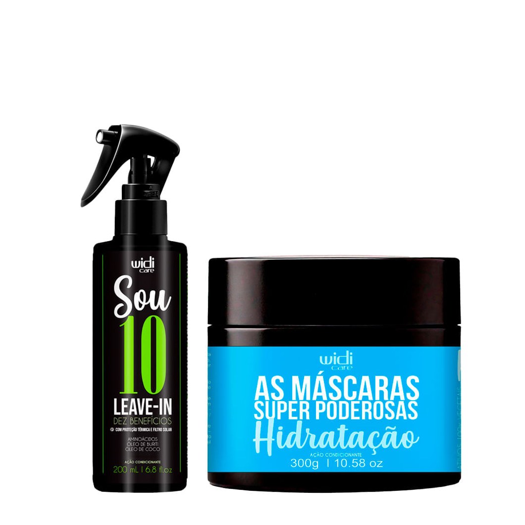 Widi Care - Kit Super Poderosas + Sou 10 - Máscara 300g + Leave-In 200ml