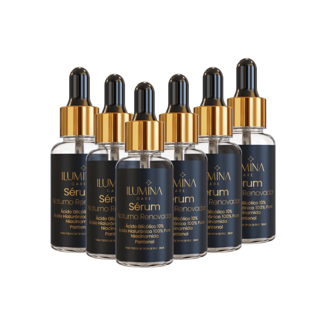 Kit 6 Sérum Noturno Ácido Glicólico