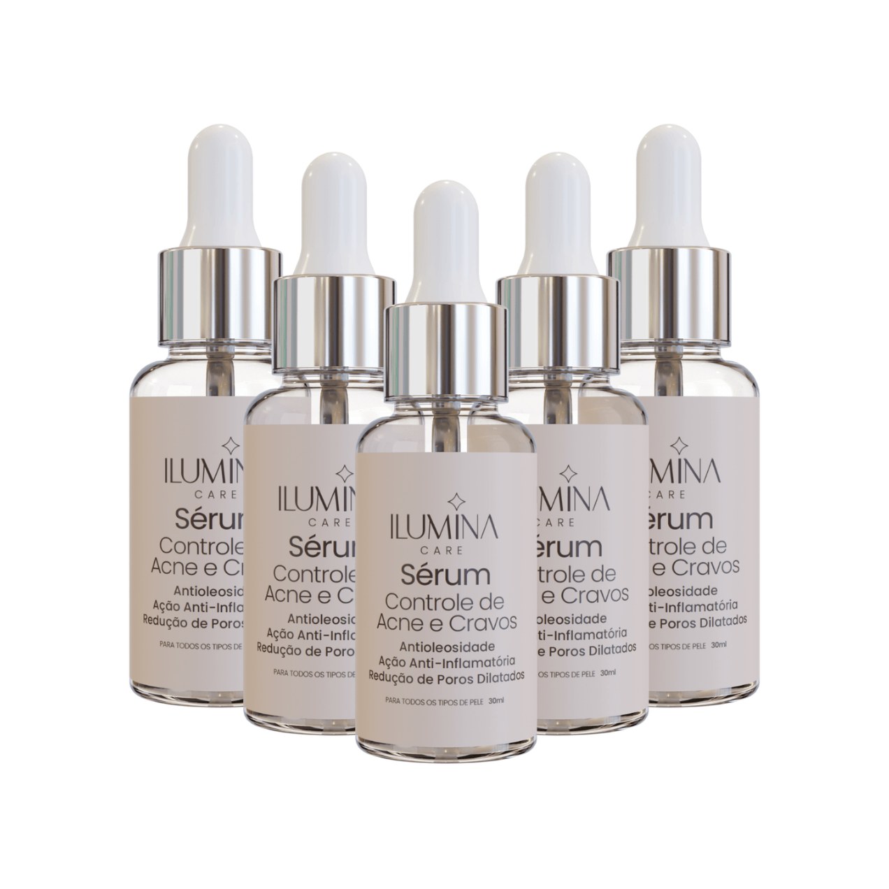 Kit 5 Sérum Antiacne Pele Oleosa