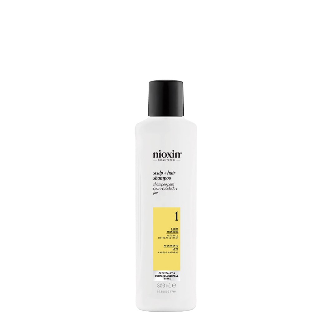 Shampoo Nioxin para Cabelo Natural com Afinamento Leve - Sistema 1 300ml