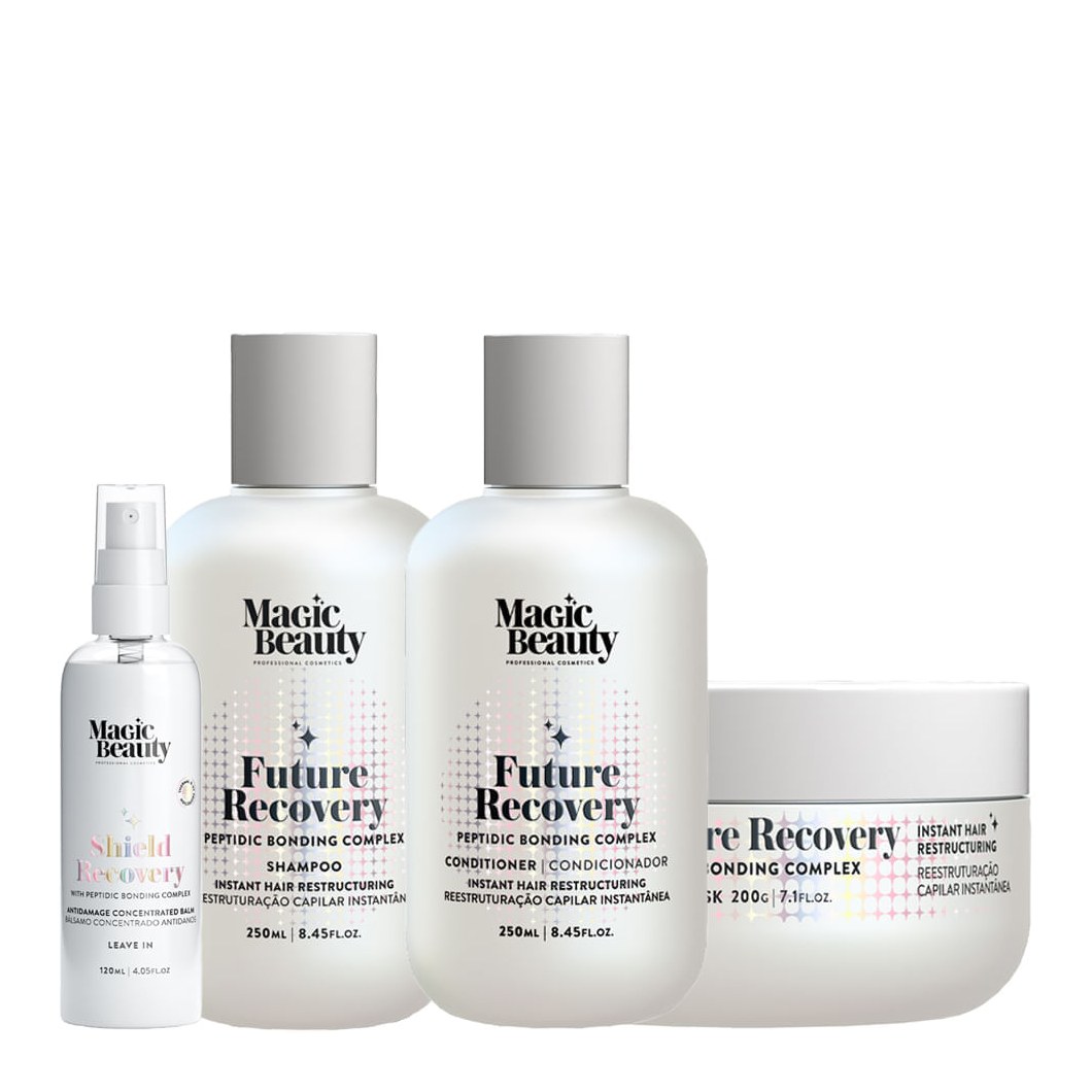 Kit Magic Beauty Future Recovery - Shampoo 250ml + Condicionador 250ml + Máscara 200g +Leave-In Shield 120ml