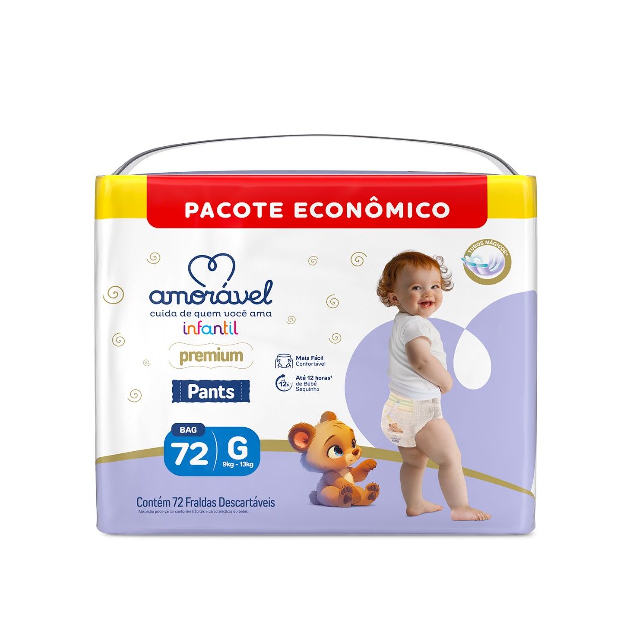 Fralda Amorável Pants Ultrabag G 72 Unidades