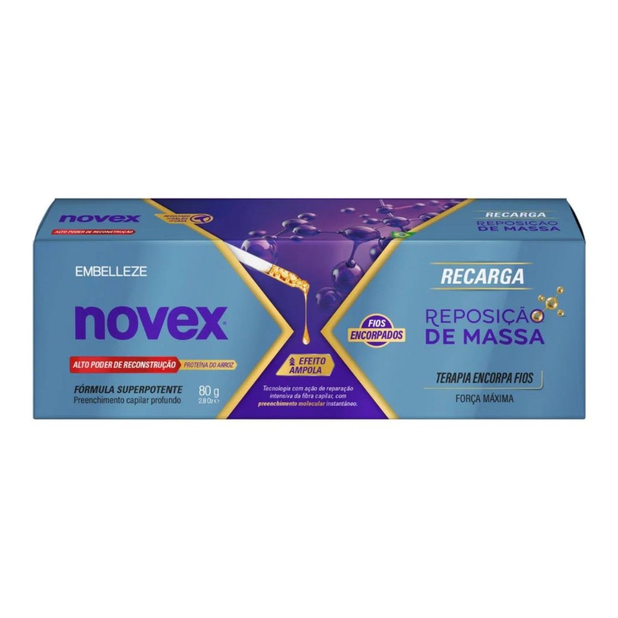 Máscara De Tratamento Capilar Novex Recarga Reposição De Massa 80g
