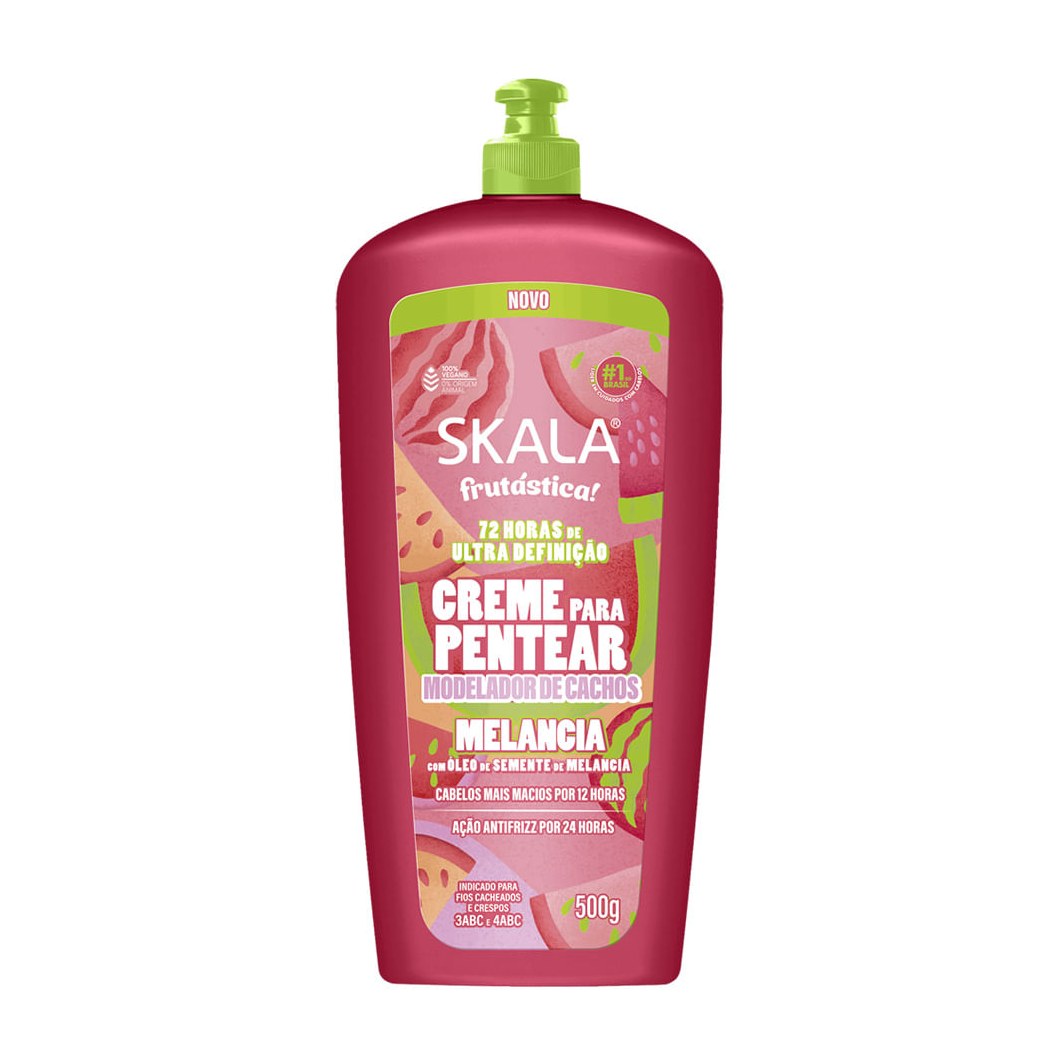 Creme Para Pentear Skala Modelador De Cachos Frutástica! Melancia 500g