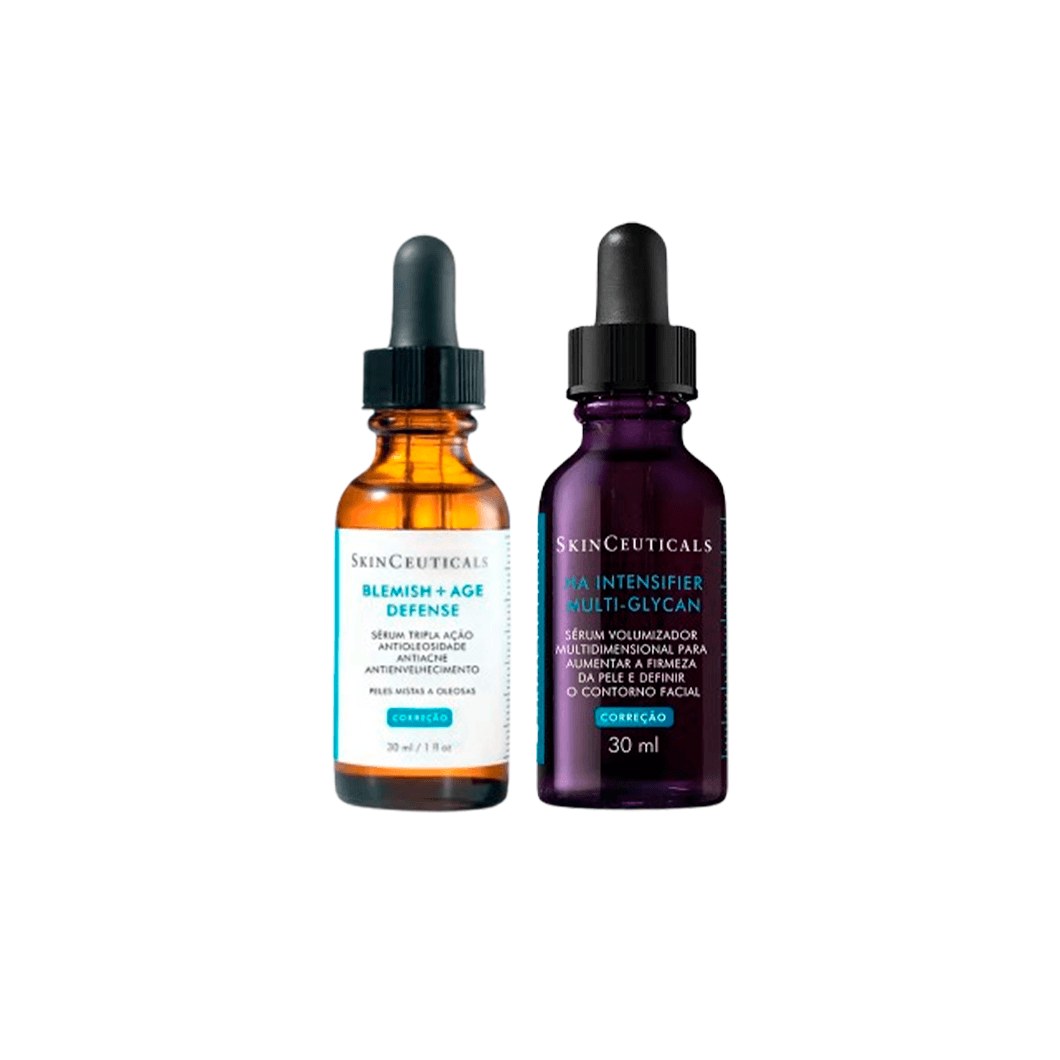 Kit Skinceuticals Sérum Facial Ha Intensifier Multi-Glycan 30ml + Sérum Blemish + Age Defense 30ml