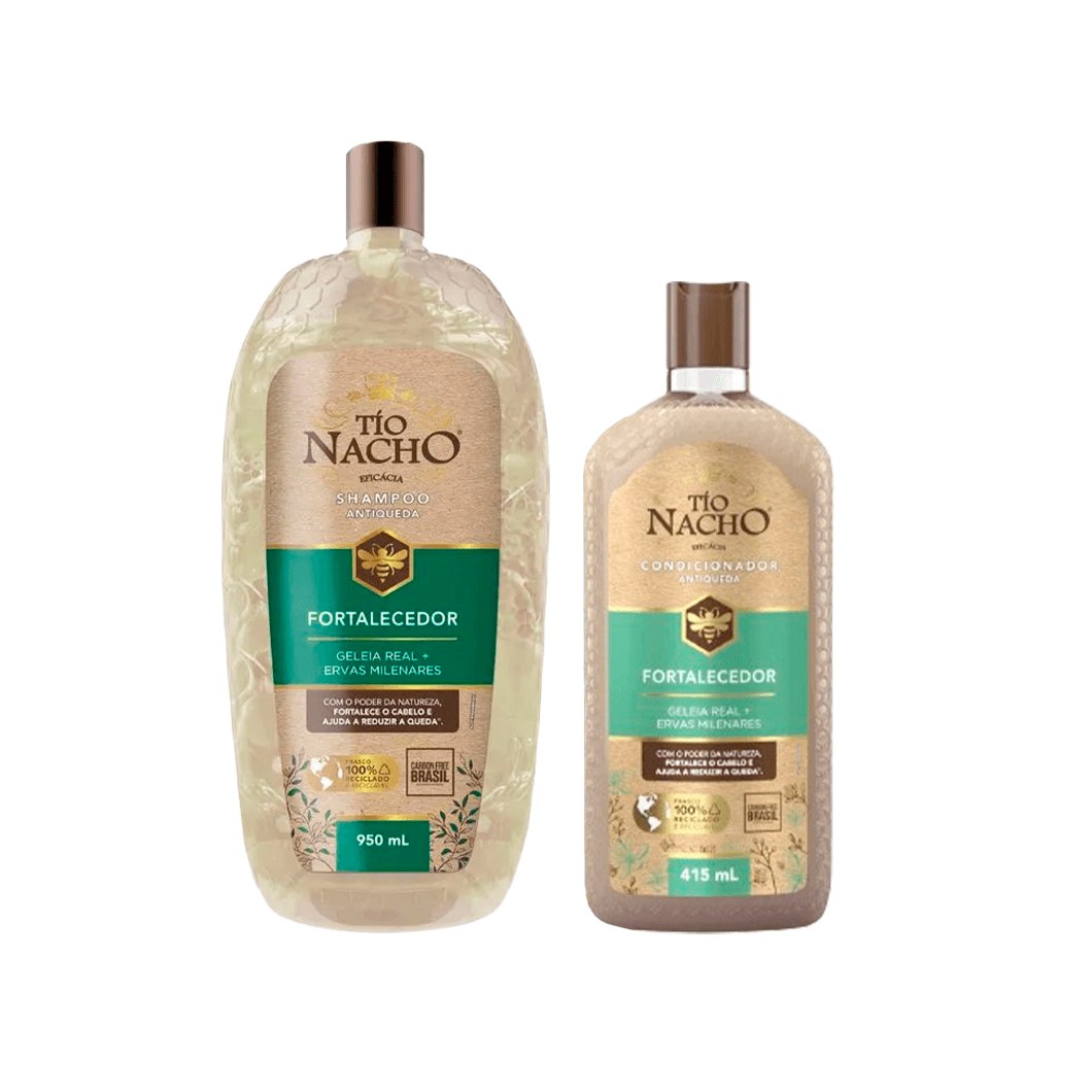 Kit Tío Nacho Shampoo Engrossador Fortalecedor 950ml + Condicionador Fortalecedor Antiqueda 415ml
