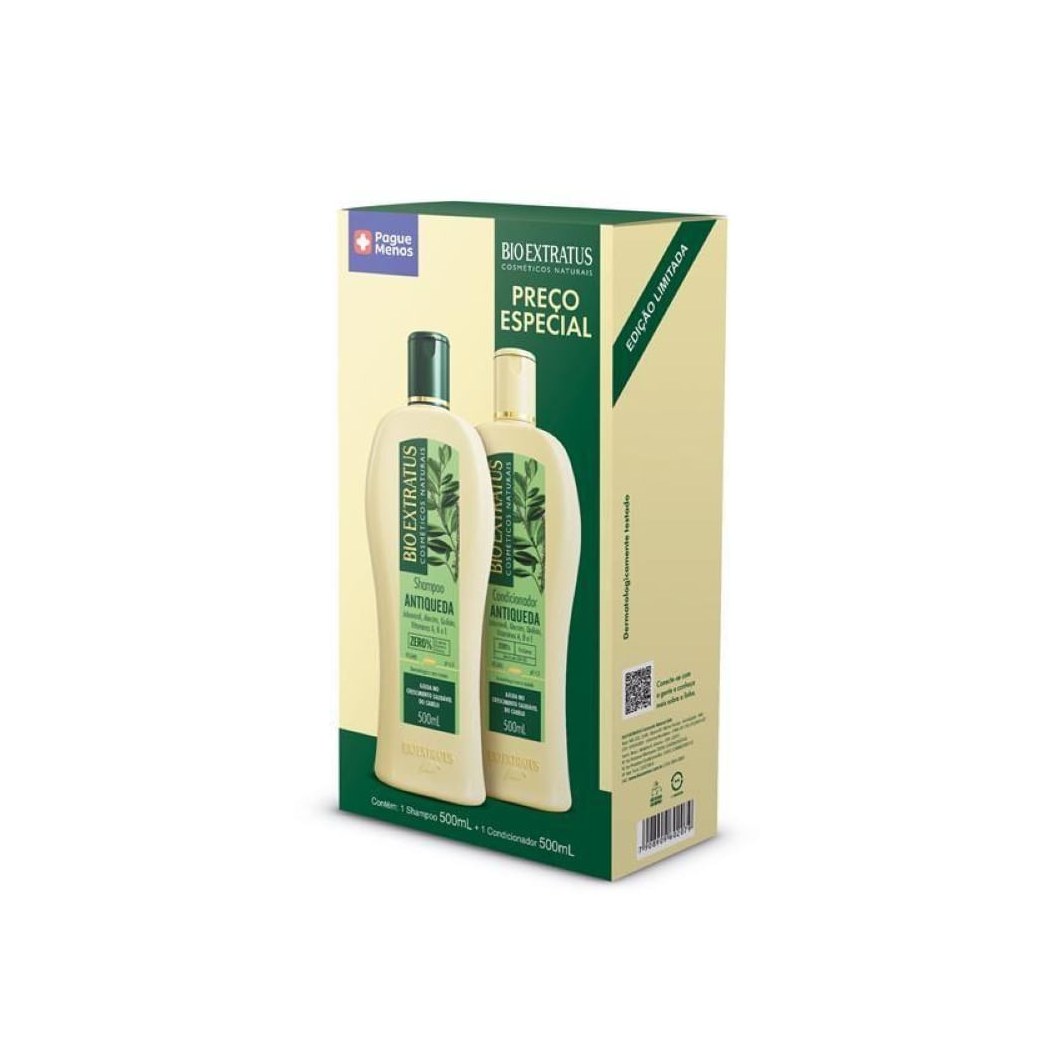 Kit Bio Extratus Shampoo Antiqueda 500ml + Condicionador Antiqueda 500ml