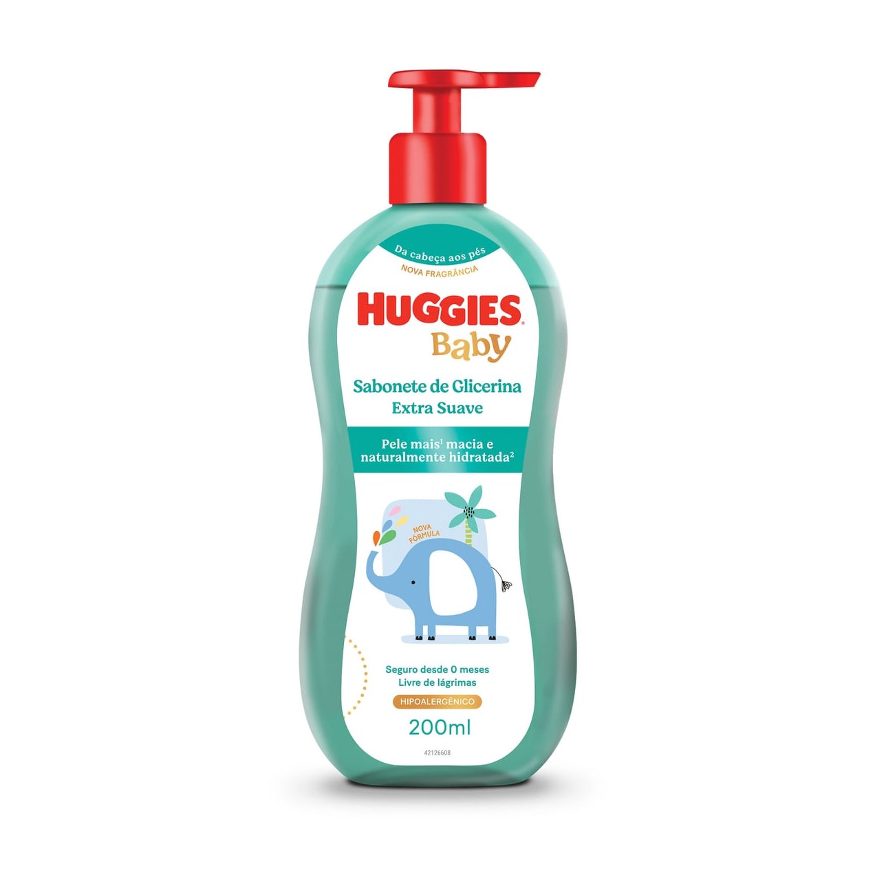 Sabonete Líquido Huggies Glicerina para Bebê Extra Suave 200ml