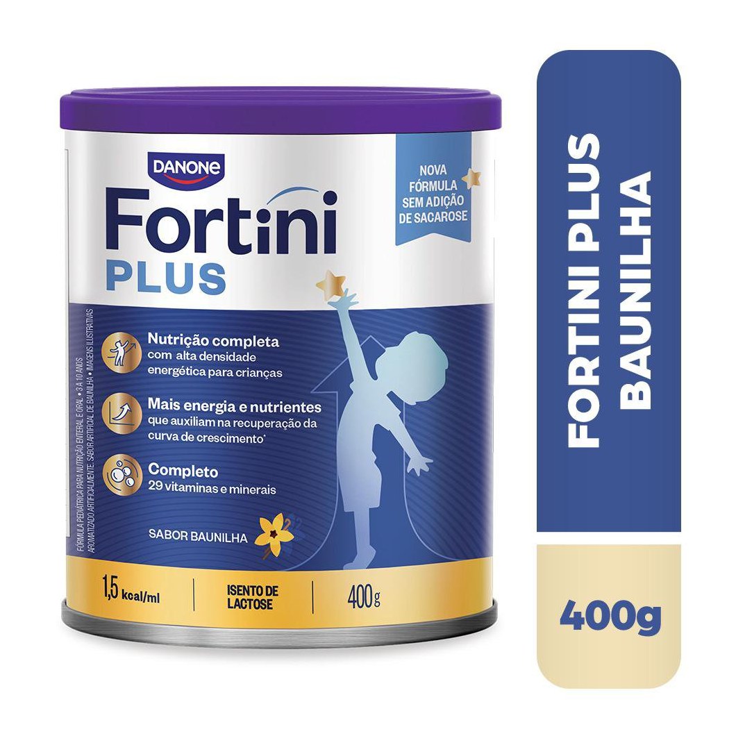 Suplemento Alimentar Infantil Fortini Plus Sabor Baunilha 400g