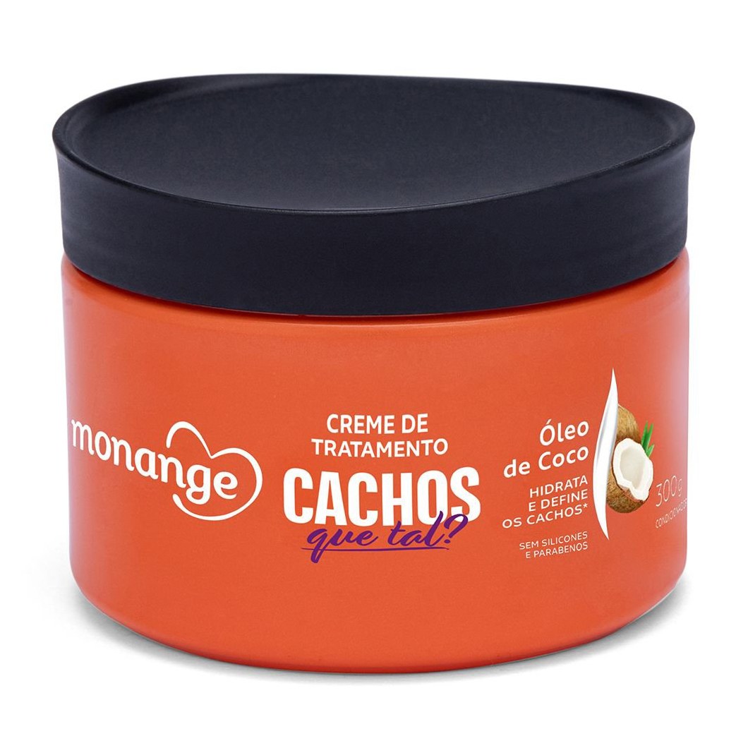 Creme de Tratamento Capilar Monange Cachos Que Tal Óleo de Coco 300g