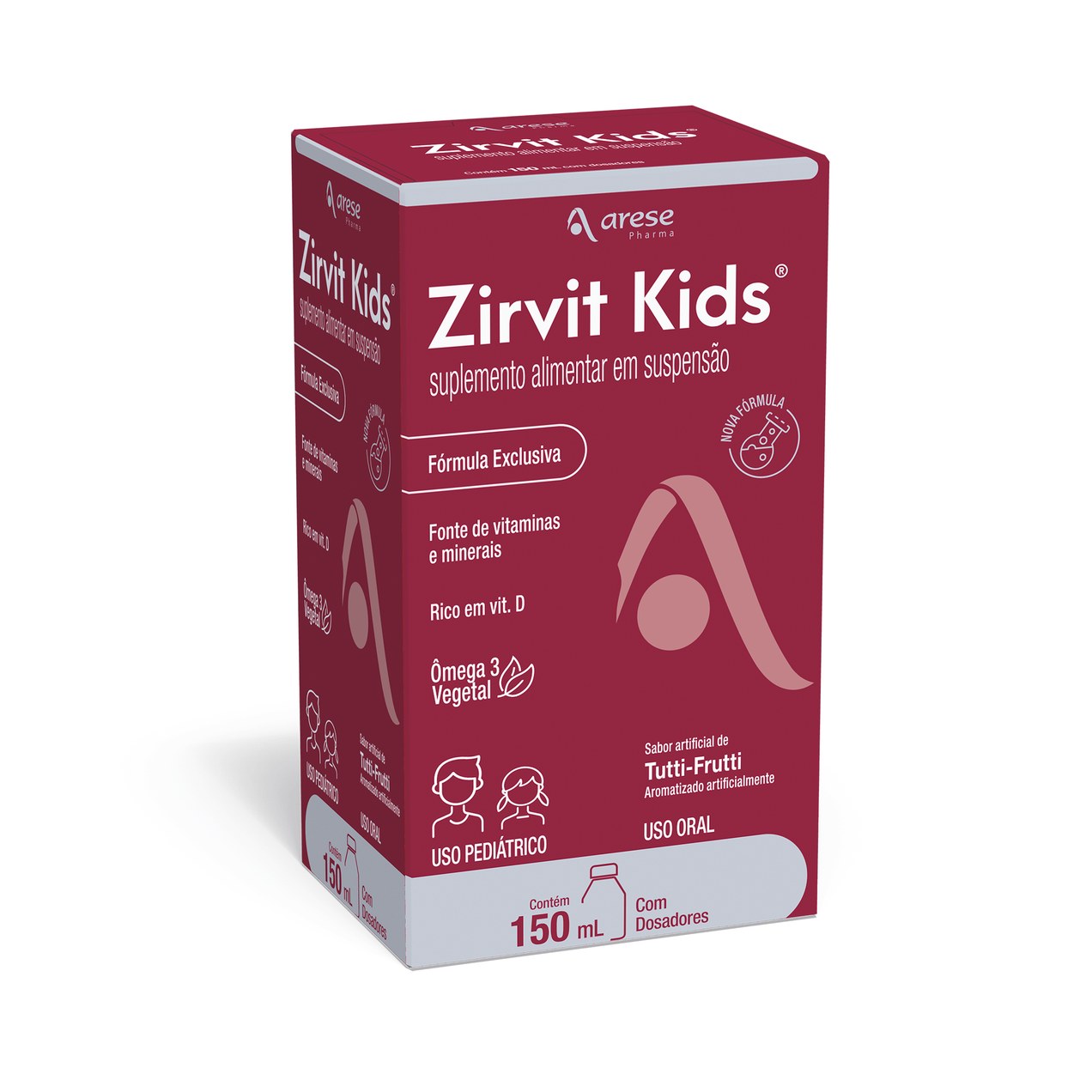 Zirvit Kids Sabor Tutti-Frutti Suspensão Oral 150ml