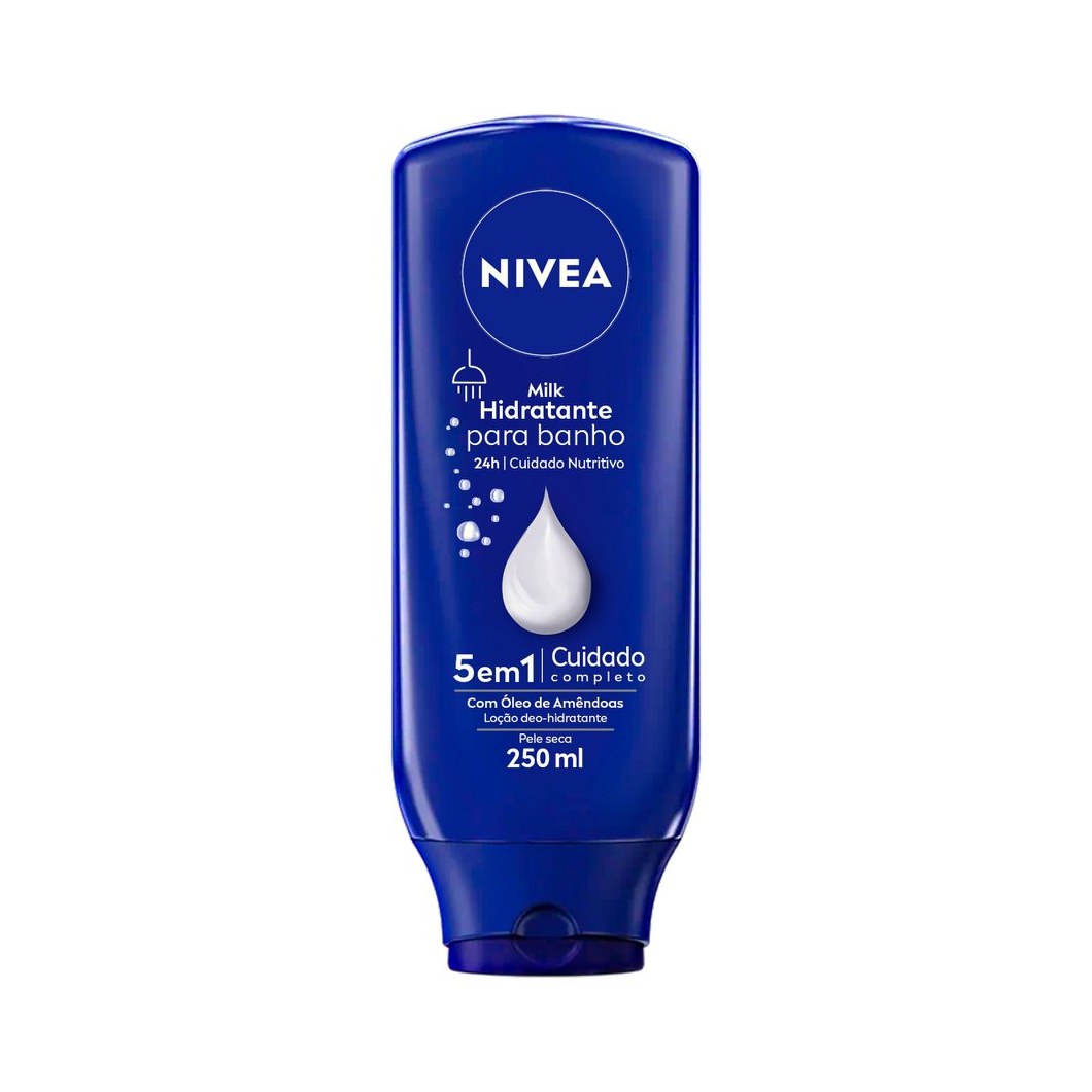 Loção Hidratante para Banho Nivea Milk Pele Seca 250ml