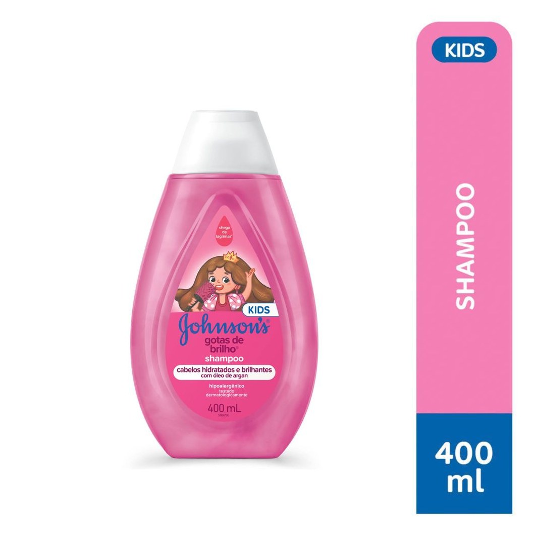 Shampoo Infantil Johnson's Baby Gotas de Brilho 400ml