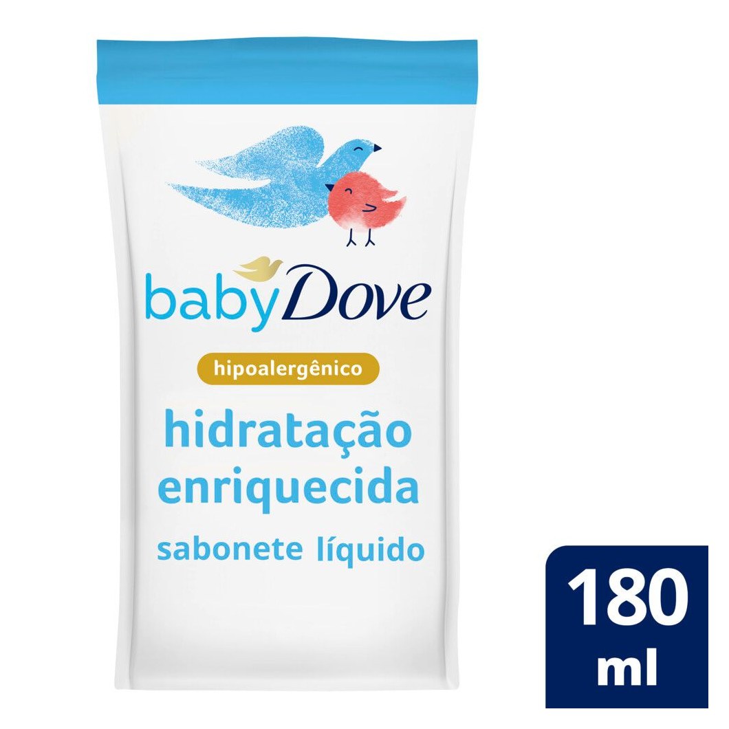 Sabonete Líquido Infantil Baby Dove Hidratação Enriquecida Refil 180ml