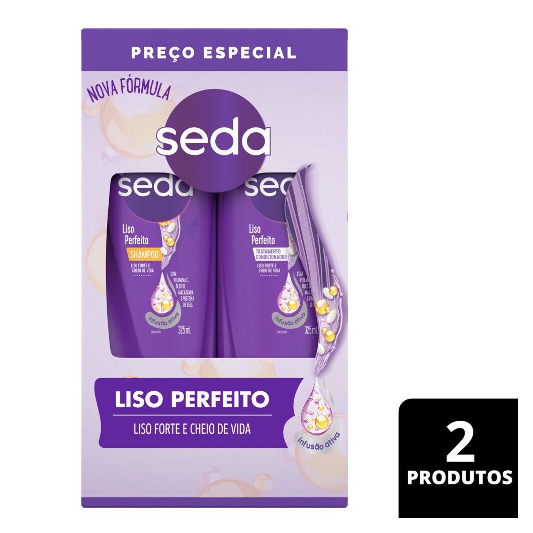 Shampoo + Condicionador Seda Liso Perfeito 325ml Preço Especial