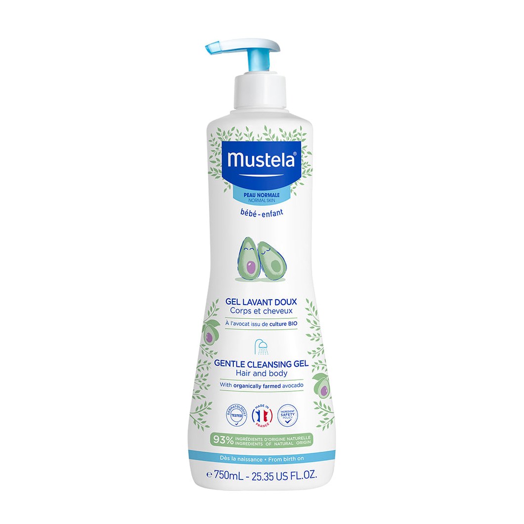 Gel Lavante Mustela Bebê Suave com Abacate Orgânico 750ml