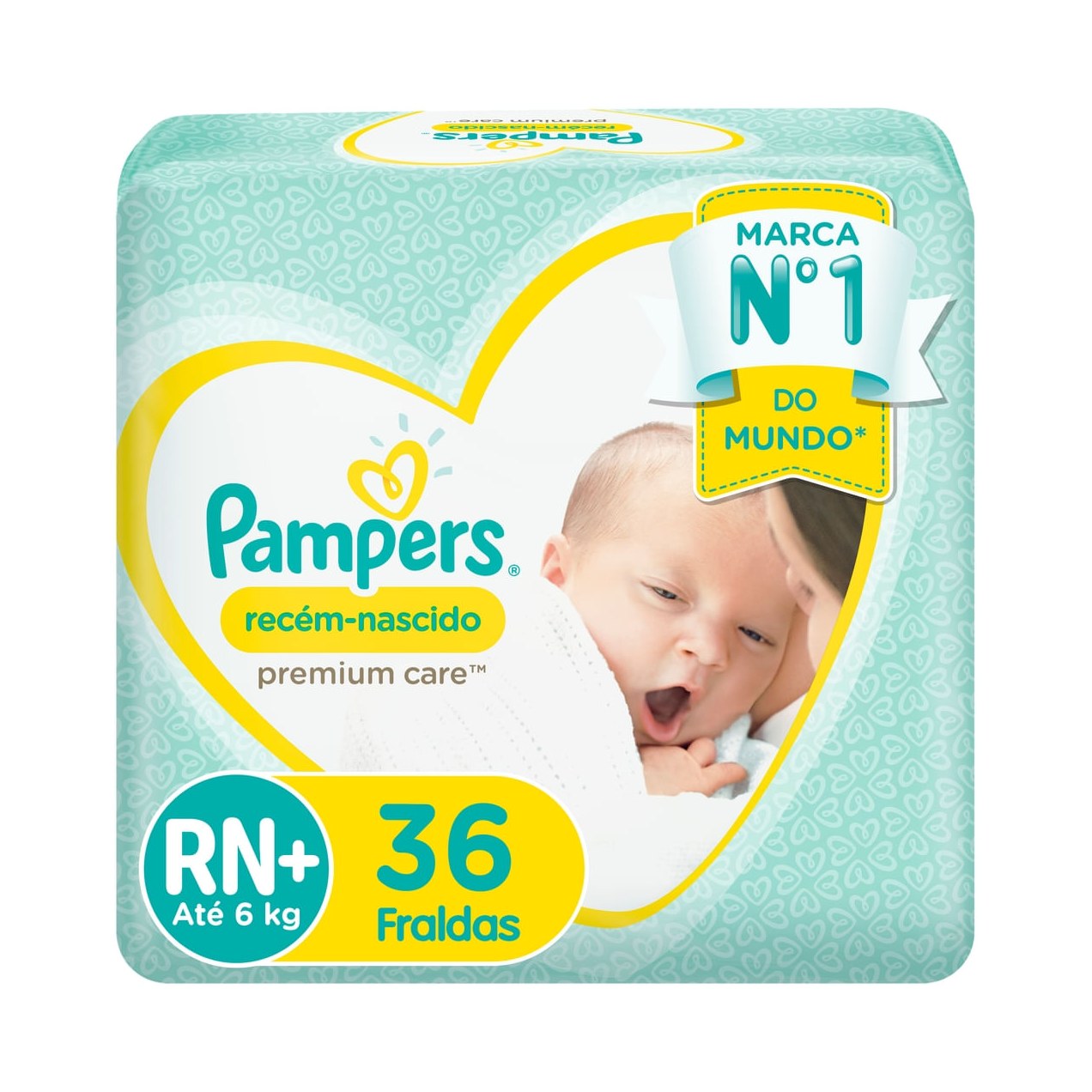 Fralda Pampers Recém-Nascido Premium Care RN+ 36 Unidades