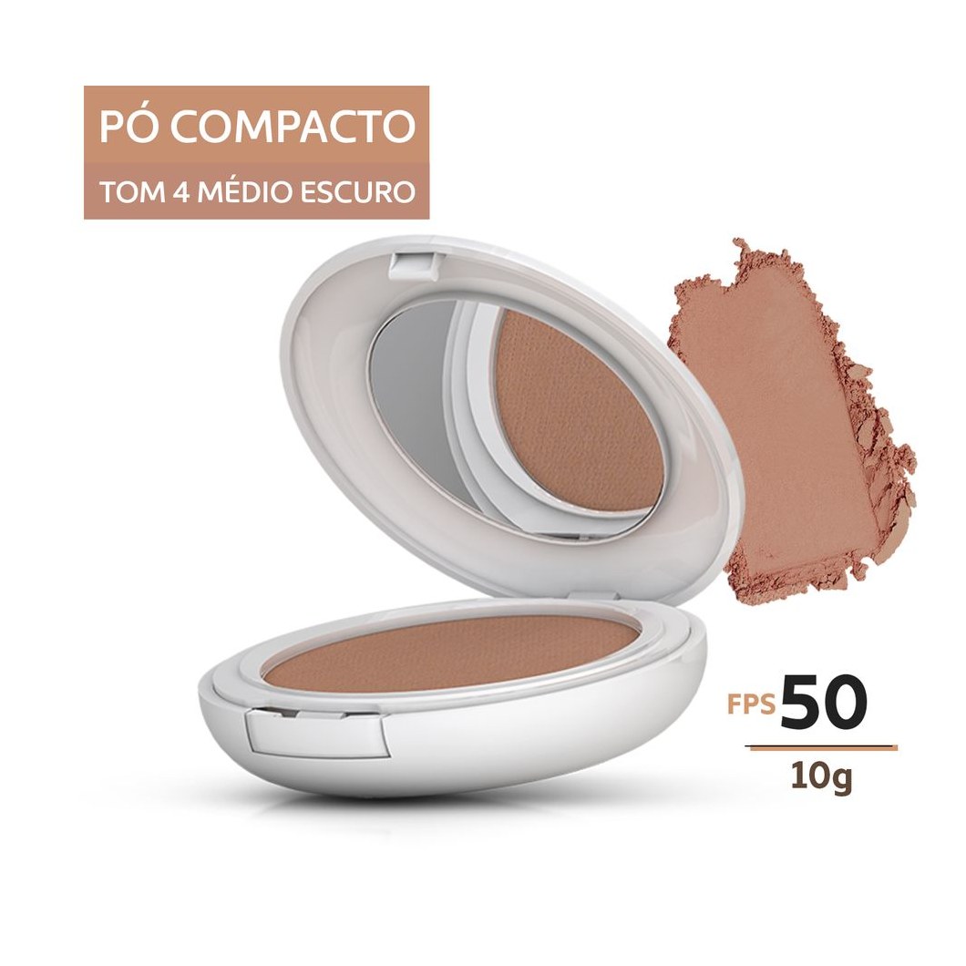 Protetor Solar Facial Episol Color FPS50 Morena Mais Pó Compacto 10g