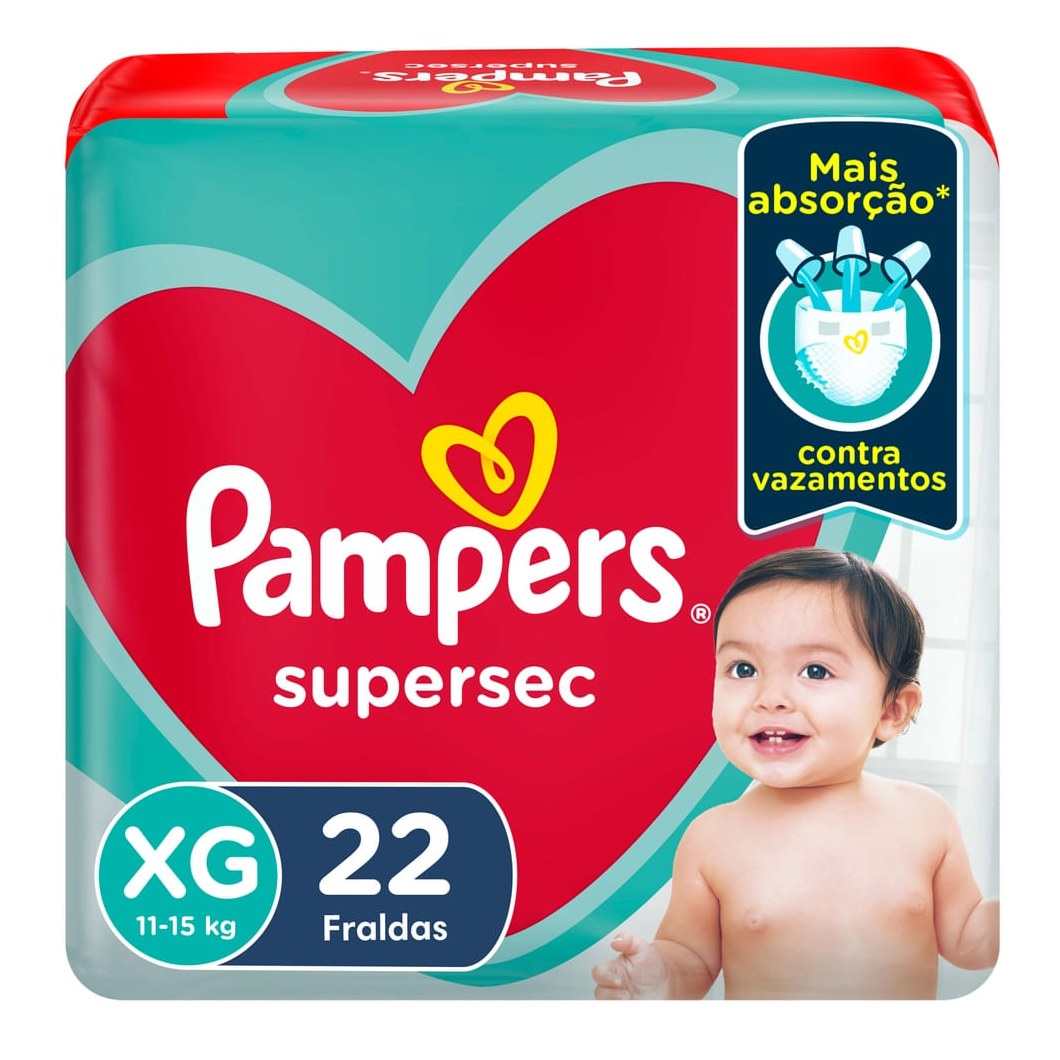 Fralda Pampers Supersec XG 22 Unidades