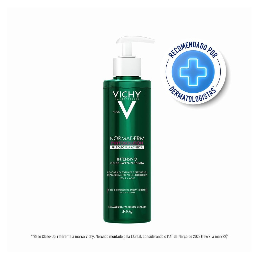 Normaderm Vichy Gel De Limpeza Profunda Para Pele Oleosa A Acneica 300g