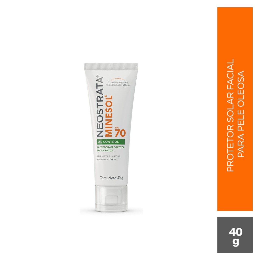Neostrata Minesol Protetor Solar Facial Oil Control Fps70 Toque Seco 40g