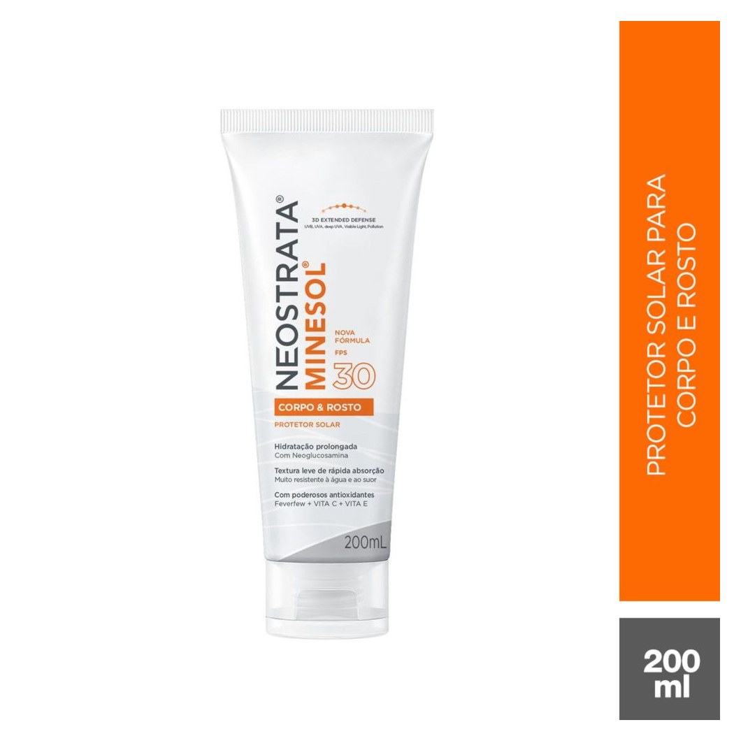 Protetor Solar NeoStrata Minesol Rosto e Corpo FPS30 200ml
